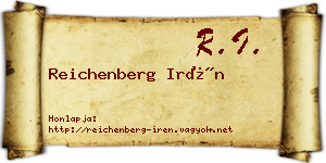 Reichenberg Irén névjegykártya